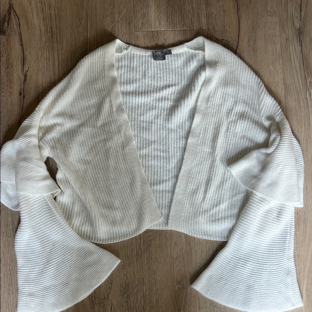 ASOS ruffle sleeve sweater cardigan